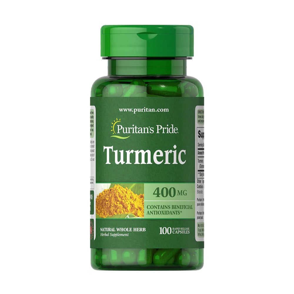 Куркума Puritan's Pride Turmeric, 400 мг, 100 капсул