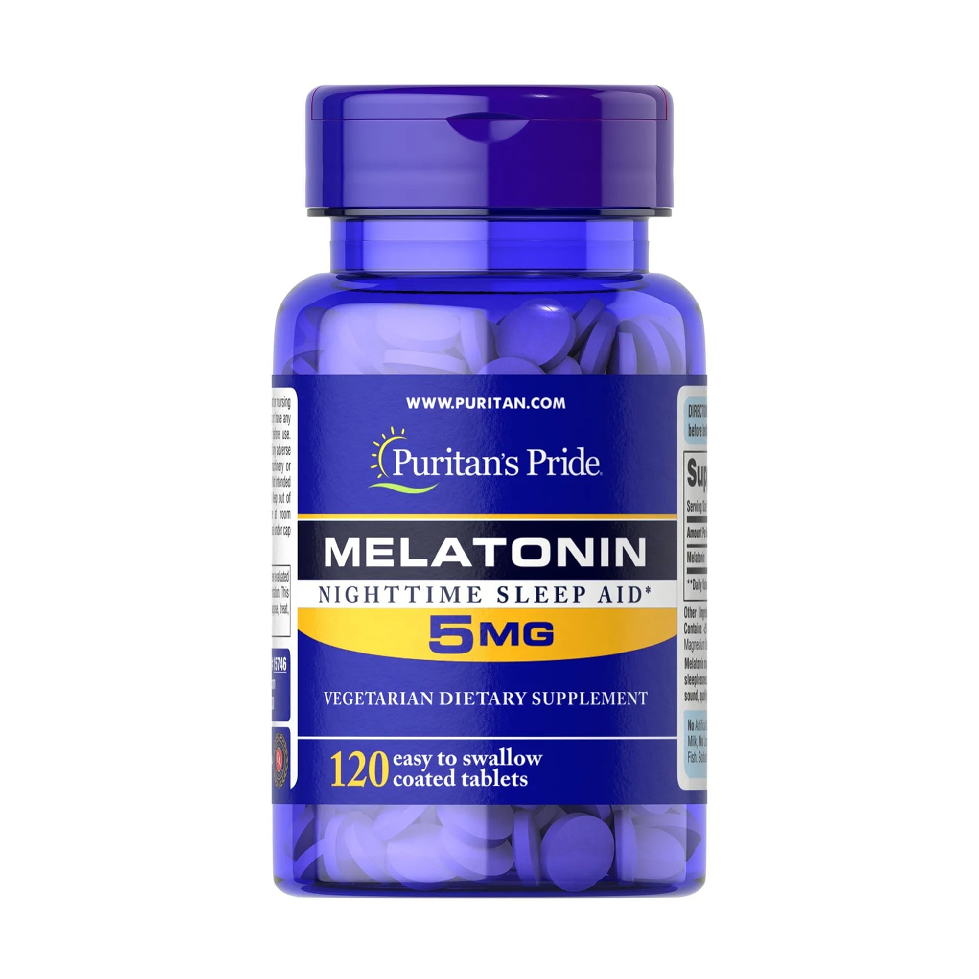 Мелатонін Puritan's Pride Melatonin, 5 мг, 120 таблеток